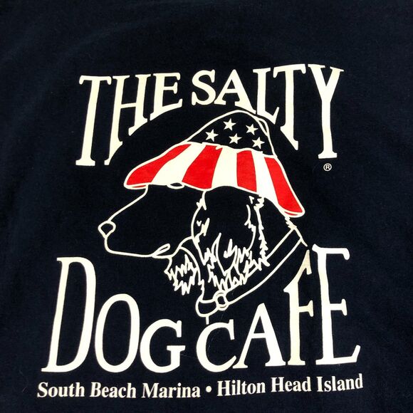 Salty Dog Cafe TShirt Mens Blue 3XL Short Sleeve Hanes Patriotic USA Flag - Picture 1 of 8